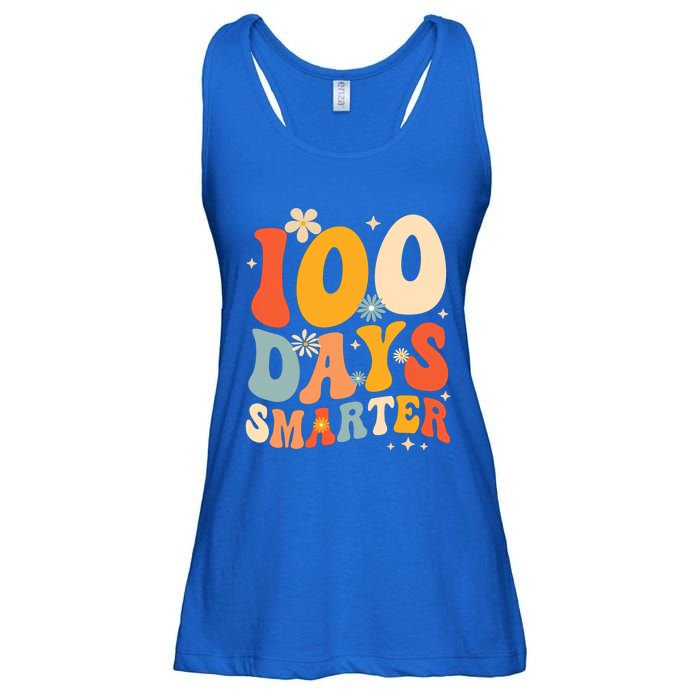 Groovy 100 Days Smarter Teacher Student 100th Day Of School Gift Ladies Essential Flowy Tank