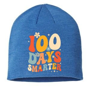 Groovy 100 Days Smarter Teacher Student 100th Day Of School Gift Sustainable Beanie