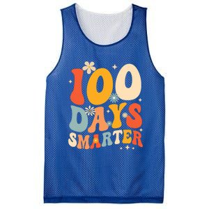 Groovy 100 Days Smarter Teacher Student 100th Day Of School Gift Mesh Reversible Basketball Jersey Tank