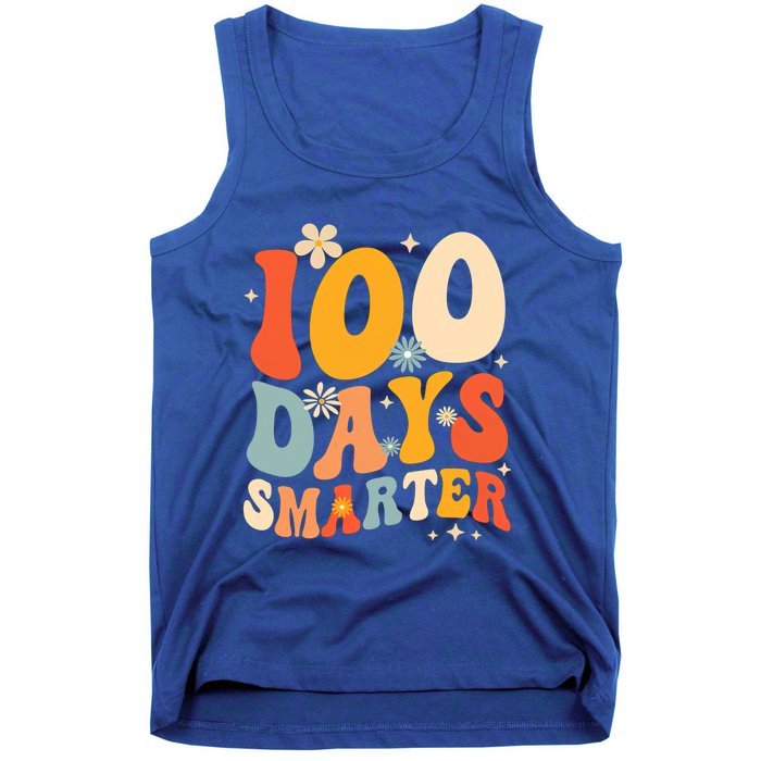 Groovy 100 Days Smarter Teacher Student 100th Day Of School Gift Tank Top