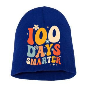 Groovy 100 Days Smarter Teacher Student 100th Day Of School Gift Short Acrylic Beanie