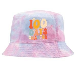 Groovy 100 Days Smarter Teacher Student 100th Day Of School Gift Tie-Dyed Bucket Hat