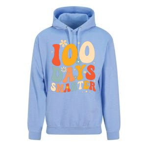 Groovy 100 Days Smarter Teacher Student 100th Day Of School Gift Unisex Surf Hoodie