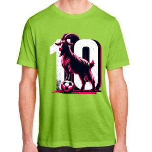 Goat 10 Funny Soccer Day Lover 2024 Adult ChromaSoft Performance T-Shirt