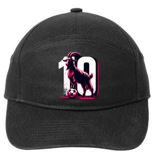 Goat 10 Funny Soccer Day Lover 2024 7-Panel Snapback Hat