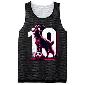 Goat 10 Funny Soccer Day Lover 2024 Mesh Reversible Basketball Jersey Tank