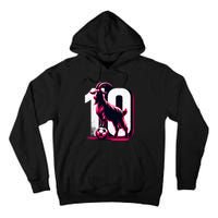 Goat 10 Funny Soccer Day Lover 2024 Tall Hoodie