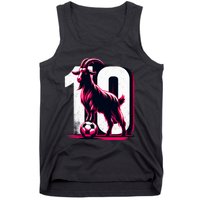 Goat 10 Funny Soccer Day Lover 2024 Tank Top