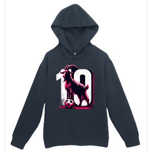 Goat 10 Funny Soccer Day Lover 2024 Urban Pullover Hoodie