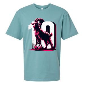 Goat 10 Funny Soccer Day Lover 2024 Sueded Cloud Jersey T-Shirt