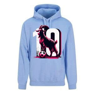 Goat 10 Funny Soccer Day Lover 2024 Unisex Surf Hoodie