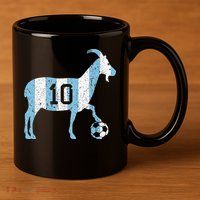 Goat 10 Funny Soccer 11oz C Handle Ceramic Mug