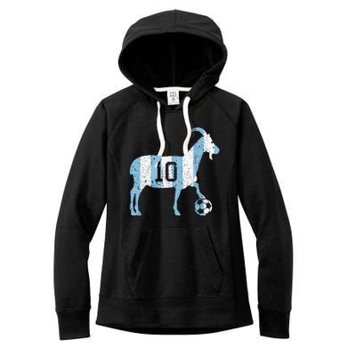 Goat 10 Funny Soccer Women's Fleece Hoodie