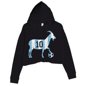 Goat 10 Funny Soccer Crop Fleece Hoodie