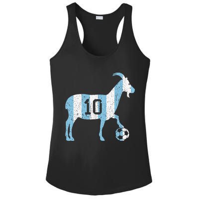 Goat 10 Funny Soccer Ladies PosiCharge Competitor Racerback Tank