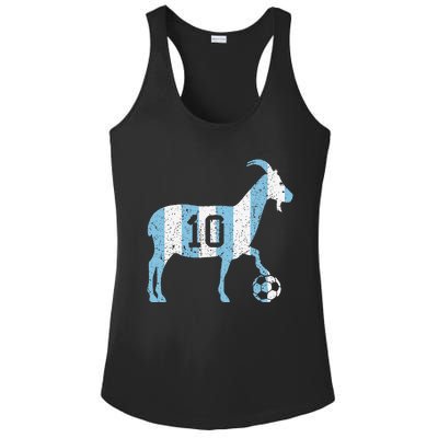 Goat 10 Funny Soccer Ladies PosiCharge Competitor Racerback Tank