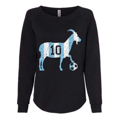 Goat 10 Funny Soccer Womens California Wash Sweatshirt