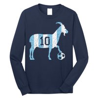 Goat 10 Funny Soccer Long Sleeve Shirt