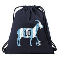 Goat 10 Funny Soccer Drawstring Bag
