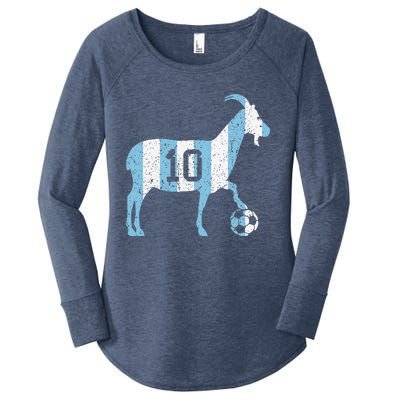 Goat 10 Funny Soccer Women's Perfect Tri Tunic Long Sleeve Shirt