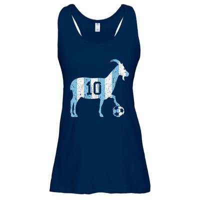 Goat 10 Funny Soccer Ladies Essential Flowy Tank