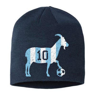 Goat 10 Funny Soccer Sustainable Beanie