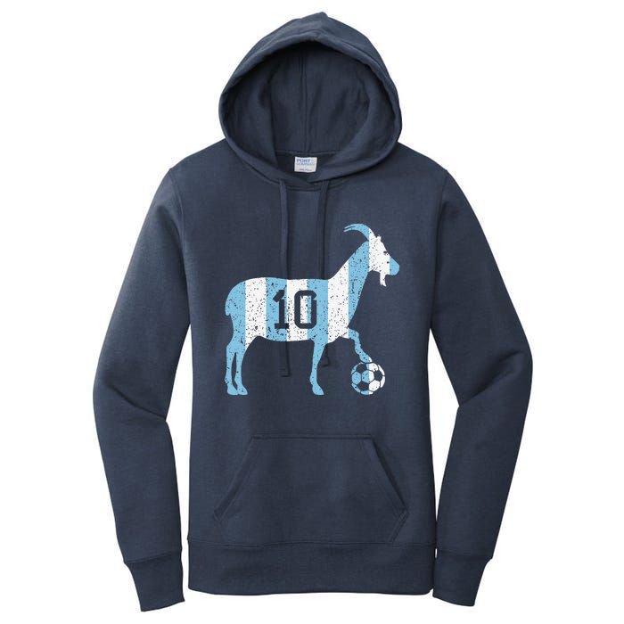 Goat 10 Funny Soccer Women's Pullover Hoodie