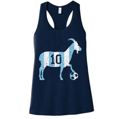 Goat 10 Funny Soccer Womens Tank Top
