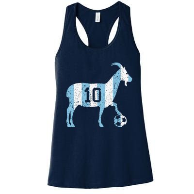 Goat 10 Funny Soccer Women's Racerback Tank