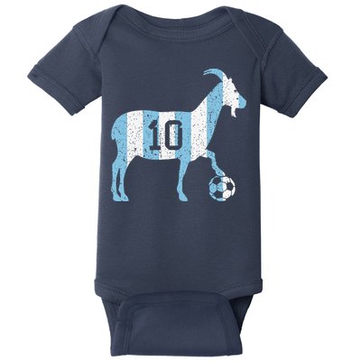 Goat 10 Funny Soccer Baby Bodysuit