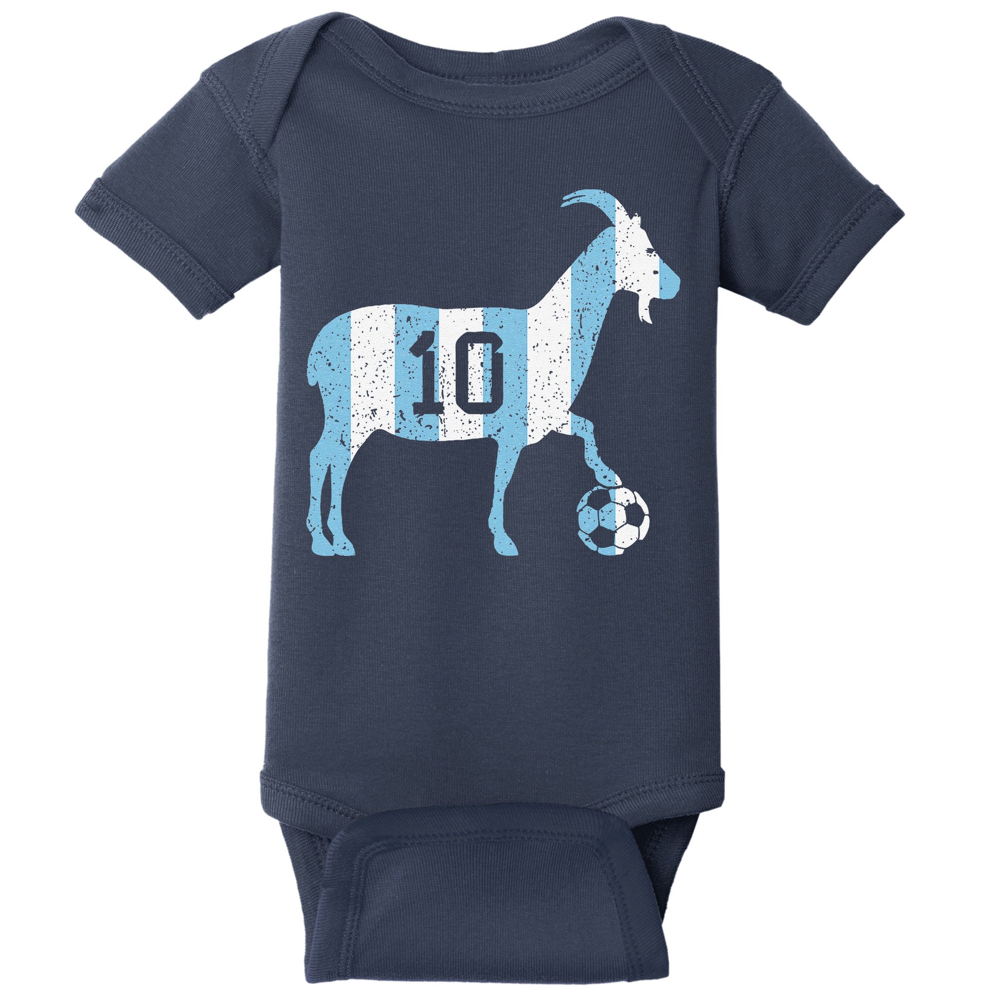 Goat 10 Funny Soccer Baby Bodysuit