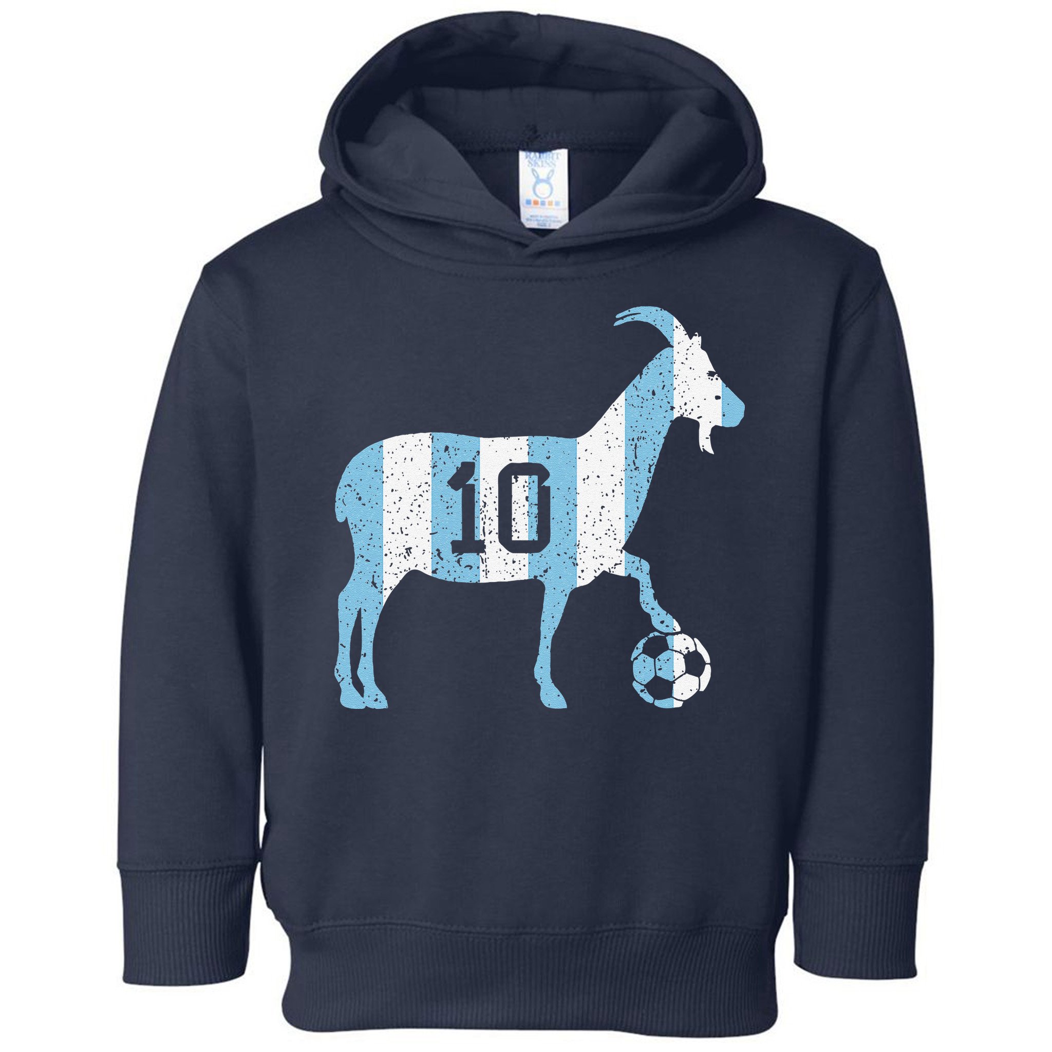 Goat 10 Funny Soccer Toddler Hoodie