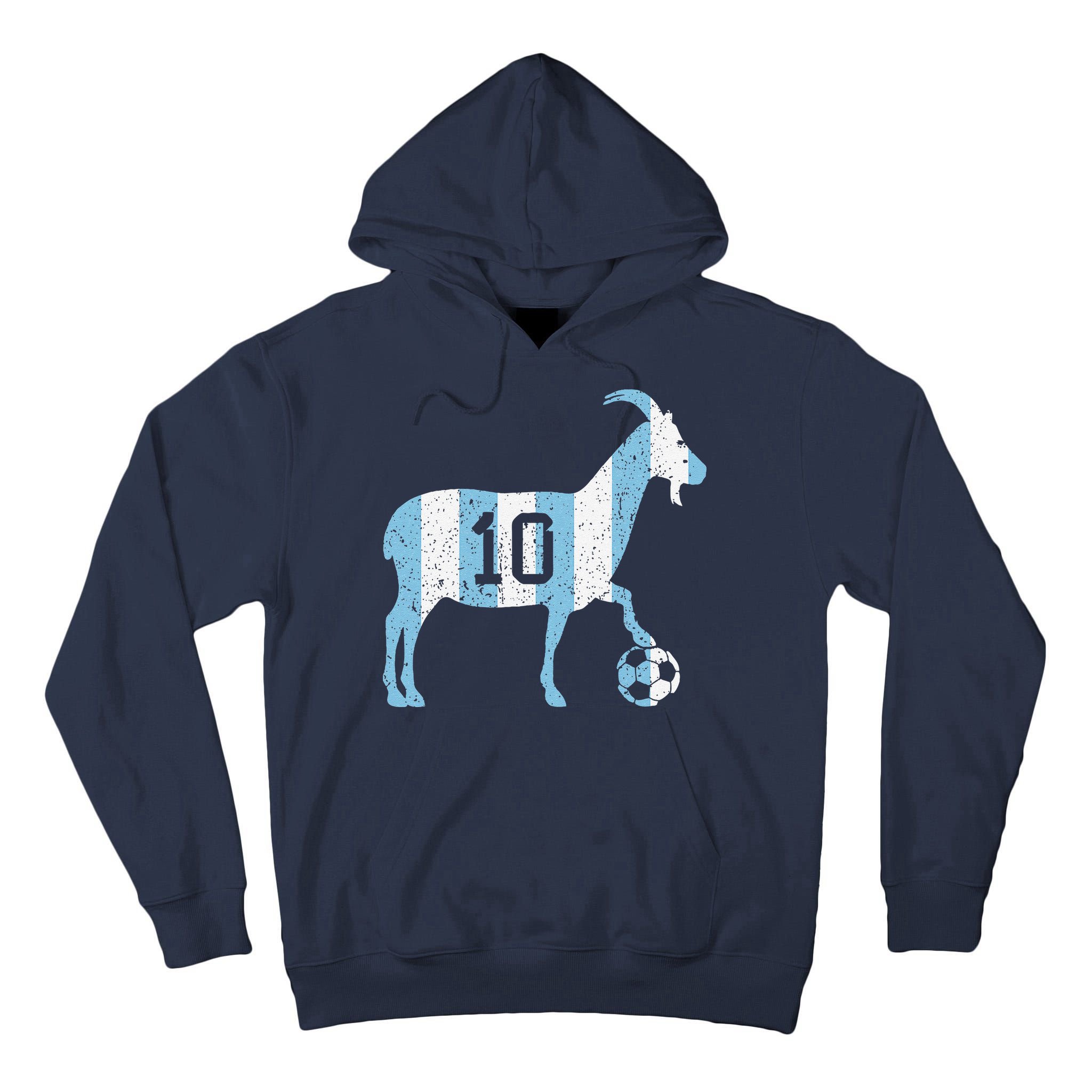 Goat 10 Funny Soccer Tall Hoodie