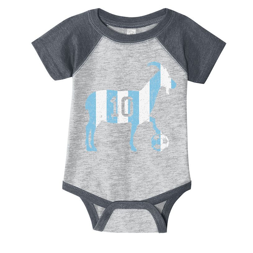 Goat 10 Funny Soccer Infant Baby Jersey Bodysuit