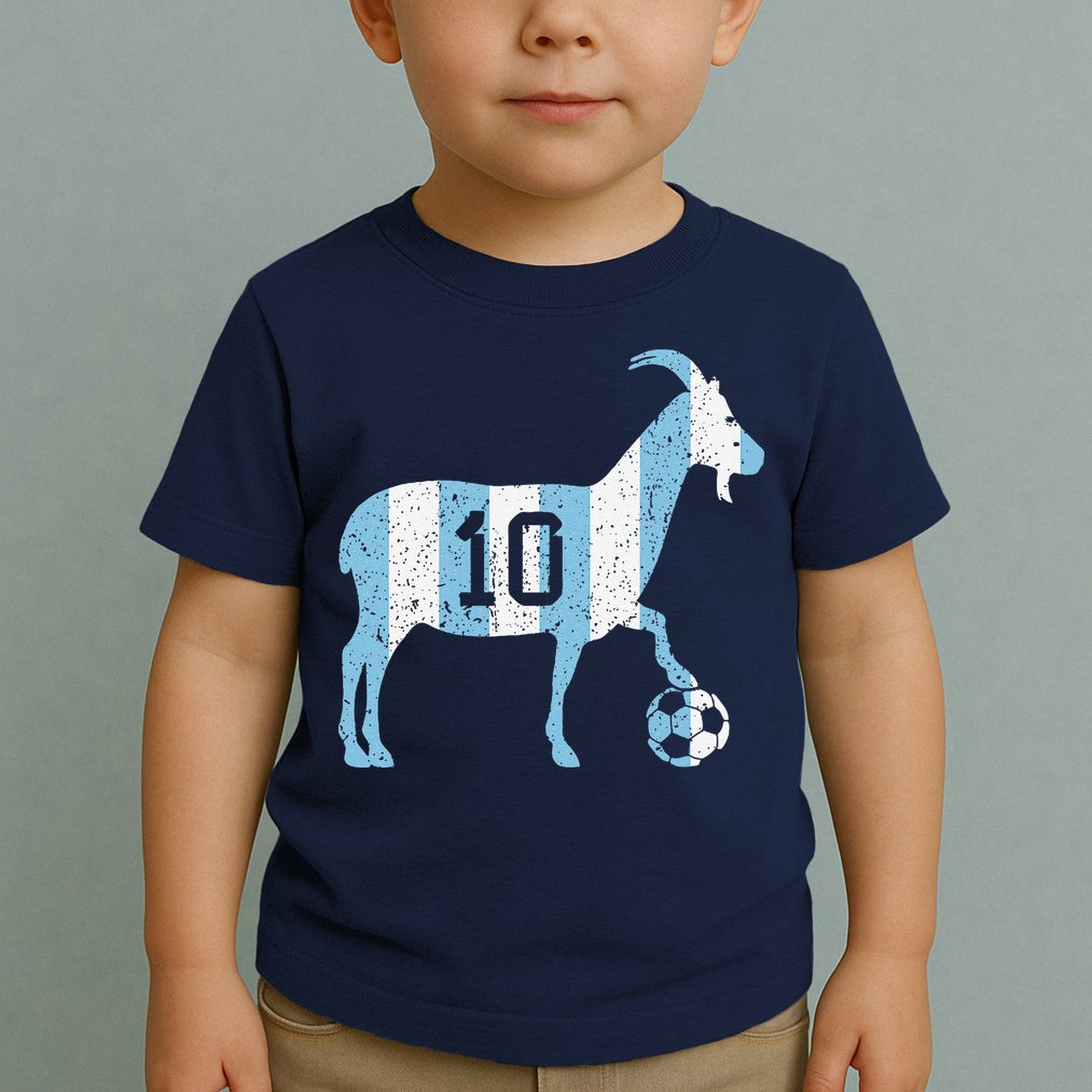 Goat 10 Funny Soccer Toddler T-Shirt