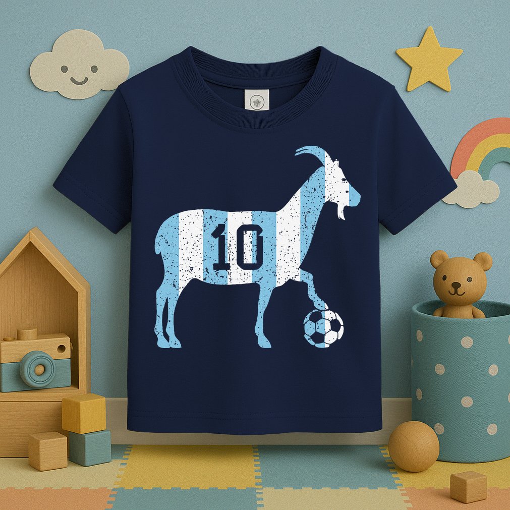 Goat 10 Funny Soccer Toddler T-Shirt