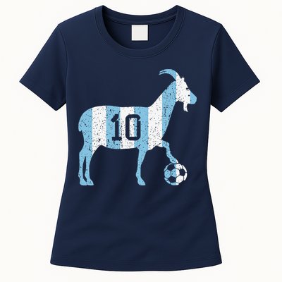 Goat 10 Funny Soccer Womens T-Shirt
