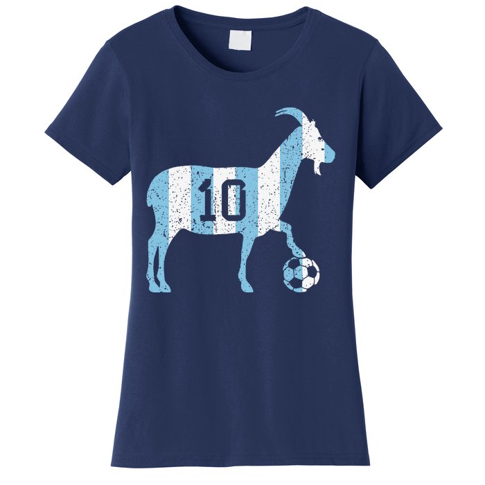 Goat 10 Funny Soccer Women's T-Shirt