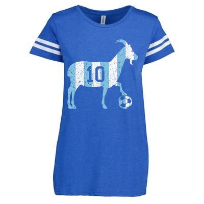 Goat 10 Funny Soccer Enza Ladies Jersey Football T-Shirt