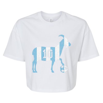 Goat 10 Funny Soccer Bella+Canvas Jersey Crop Tee