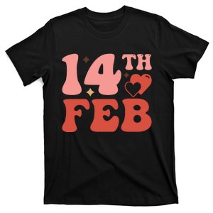 Groovy 14th Feb Retro Valentine's Day Gift T-Shirt