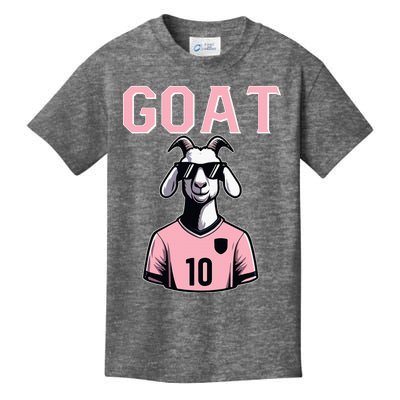 Goat 10 For Women Funny Soccer Kids T-Shirt