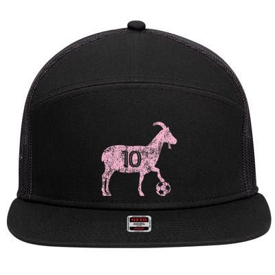 Goat 10 Funny Soccer 7 Panel Mesh Trucker Snapback Hat