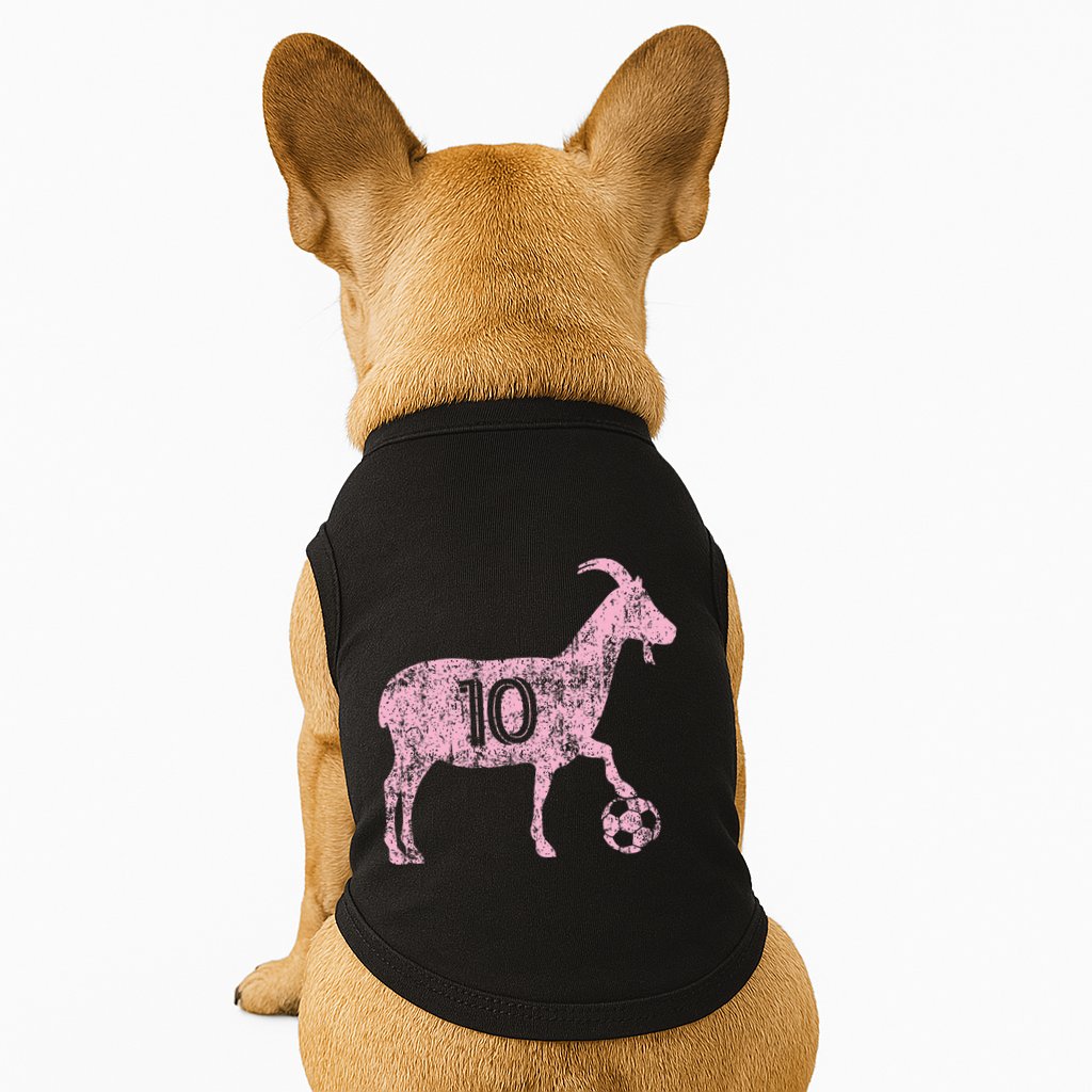 Goat 10 Funny Soccer Doggie Tank