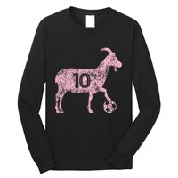 Goat 10 Funny Soccer Long Sleeve Shirt