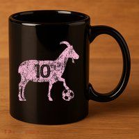 Goat 10 Funny Soccer 11oz C Handle Ceramic Mug
