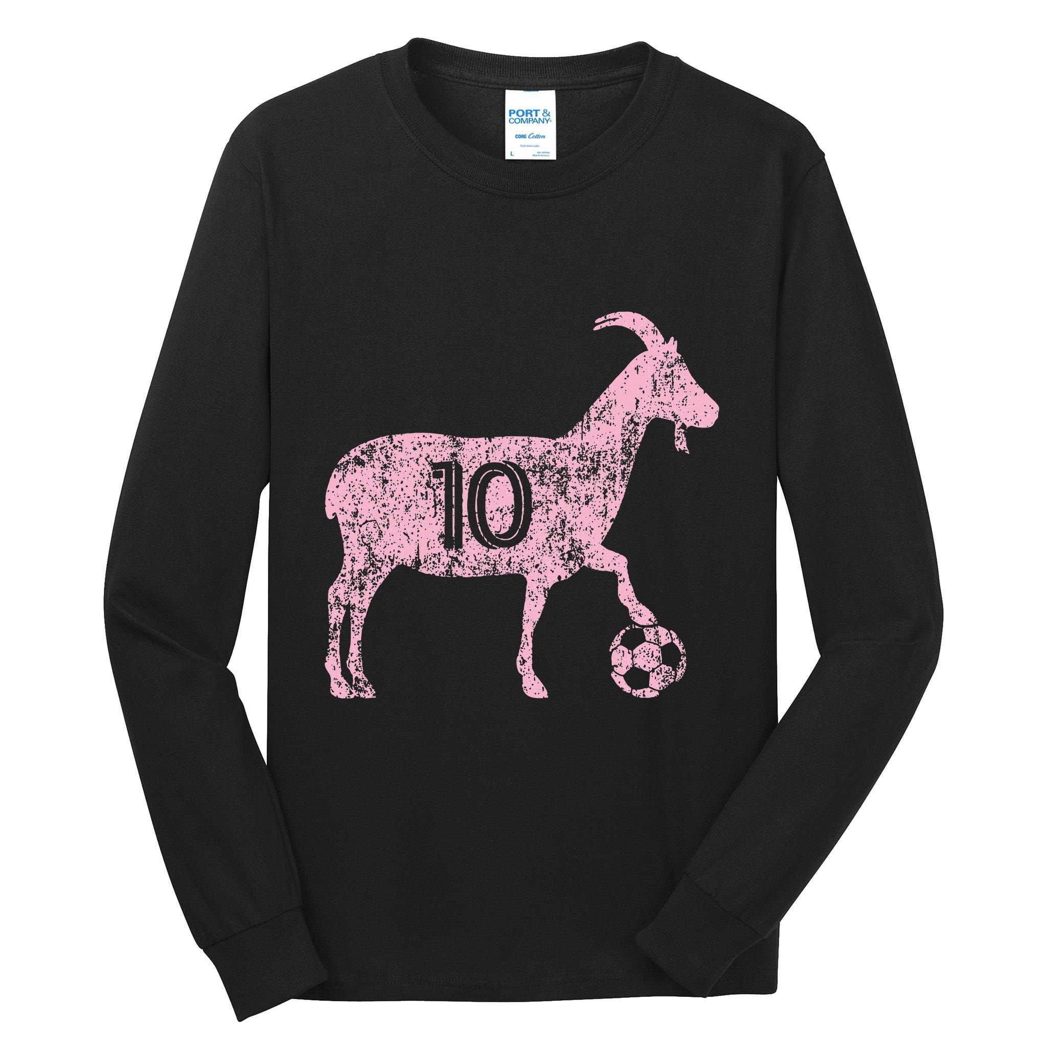 Goat 10 Funny Soccer Tall Long Sleeve T-Shirt