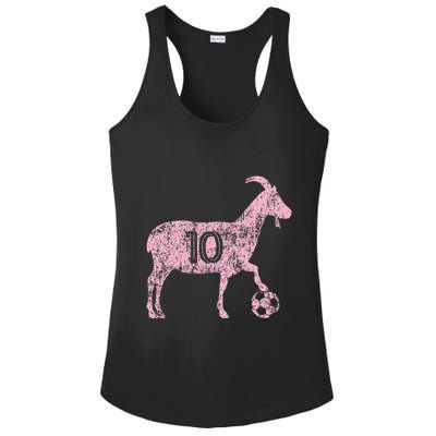 Goat 10 Funny Soccer Ladies PosiCharge Competitor Racerback Tank