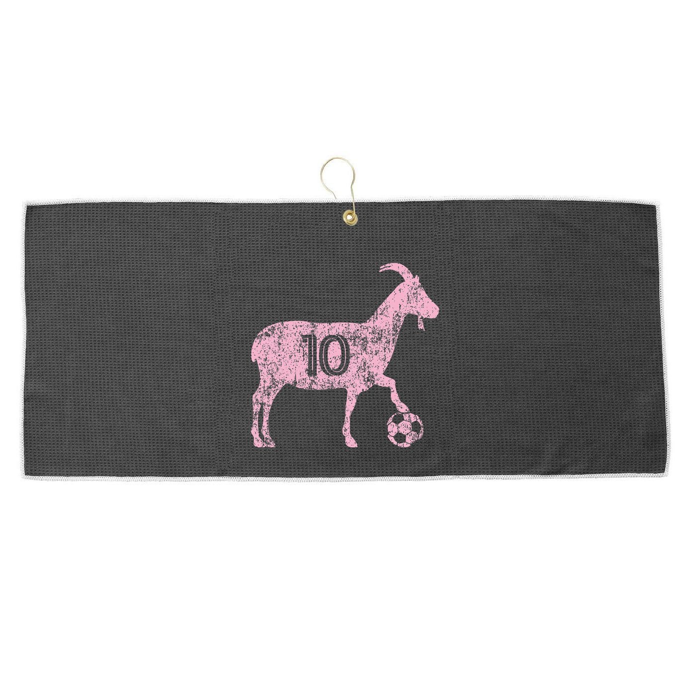 Goat 10 Funny Soccer Large Microfiber Waffle Golf Towel