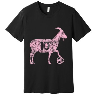 Goat 10 Funny Soccer Premium T-Shirt
